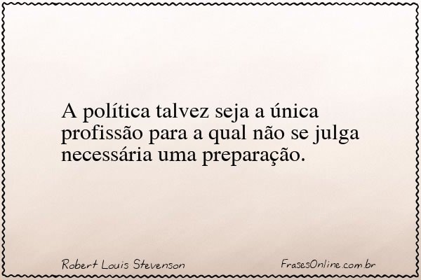 Frase de Robert Louis Stevenson