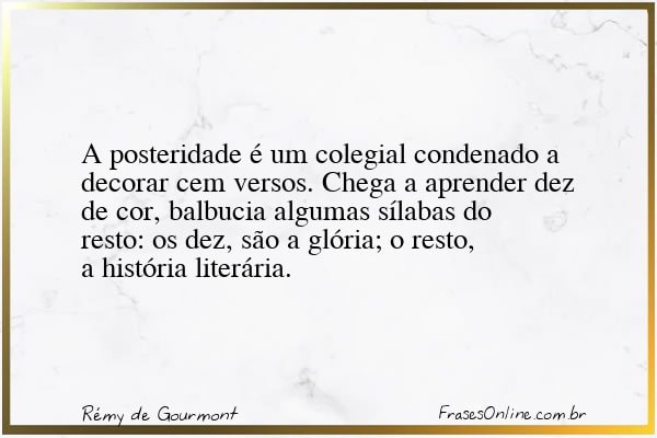 Frase de Rémy de Gourmont