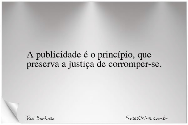 Frase de Rui Barbosa