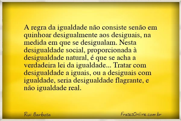 Frase de Rui Barbosa