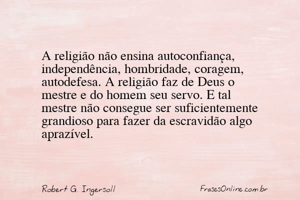 Frase de Robert G. Ingersoll