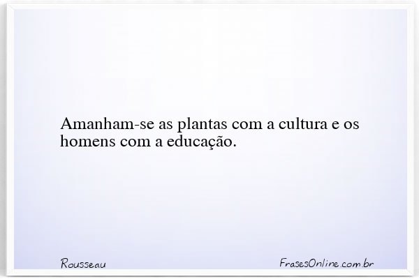 Frase de Rousseau