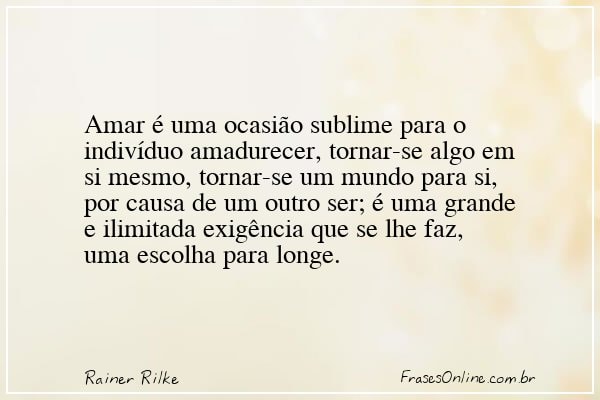 Frase de Rainer Rilke