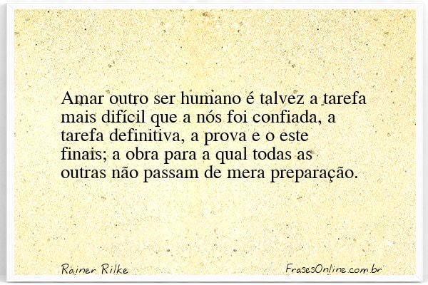 Frase de Rainer Rilke