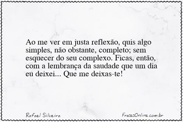 Frase de Rafael Silveira