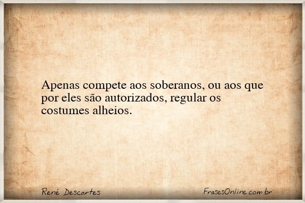 Frase de René Descartes