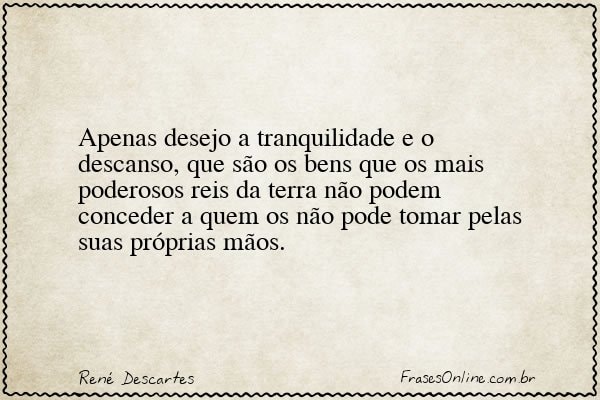 Frase de René Descartes