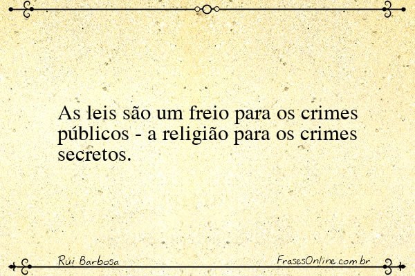 Frase de Rui Barbosa