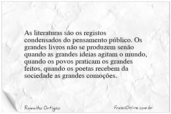 Frase de Ramalho Ortigão