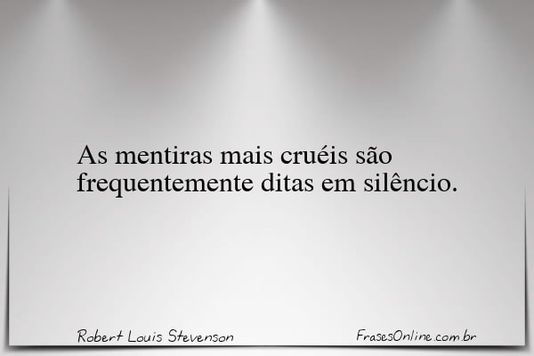 Frase de Robert Louis Stevenson