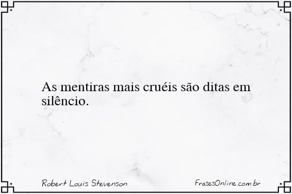 Frase de Robert Louis Stevenson