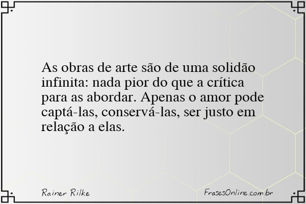 Frase de Rainer Rilke