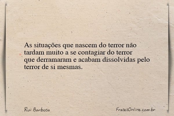 Frase de Rui Barbosa