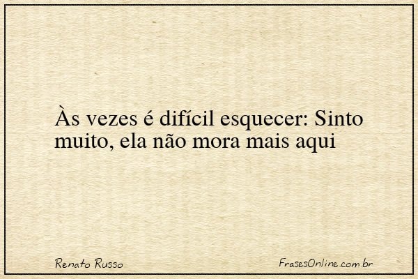 Frase de Renato Russo