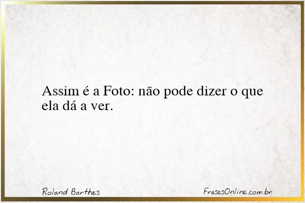 Frase de Roland Barthes