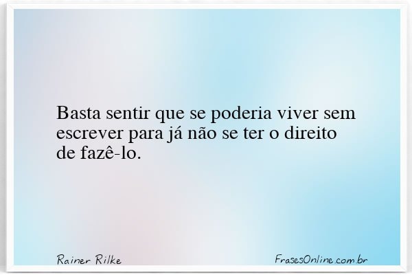 Frase de Rainer Rilke
