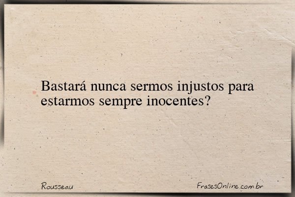 Frase de Rousseau