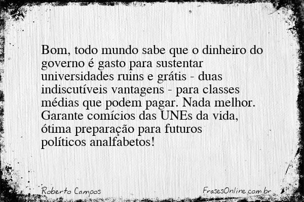Frase de Roberto Campos