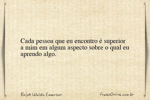 Frase de Ralph Waldo Emerson
