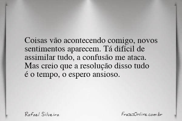 Frase de Rafael Silveira