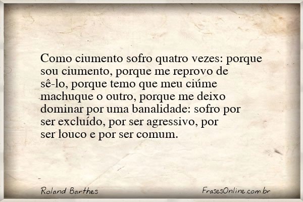 Frase de Roland Barthes