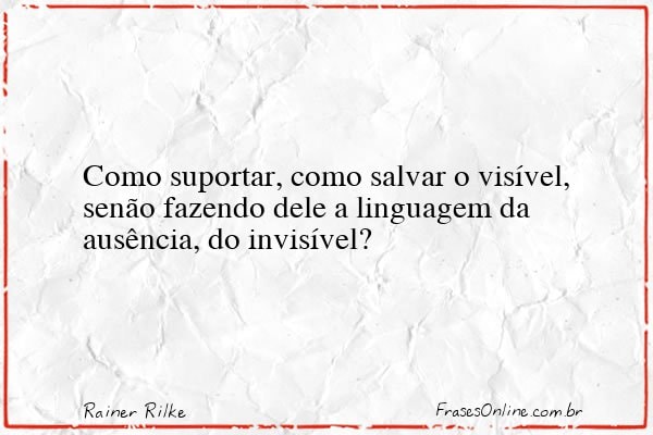 Frase de Rainer Rilke