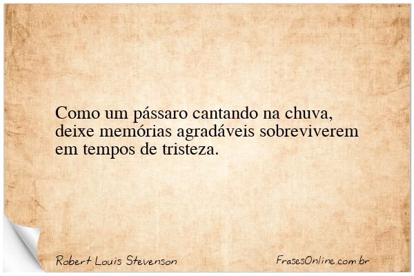 Frase de Robert Louis Stevenson