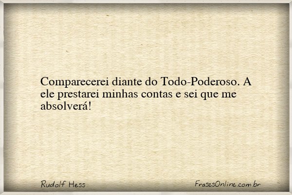 Frase de Rudolf Hess