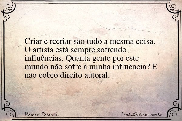 Frase de Roman Polanski