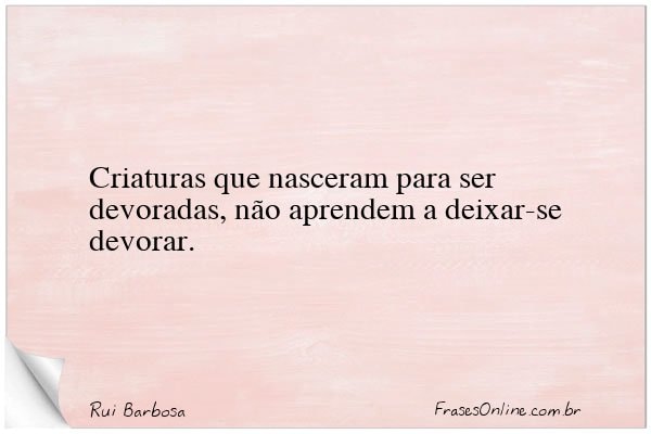 Frase de Rui Barbosa