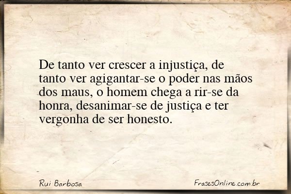 Frase de Rui Barbosa