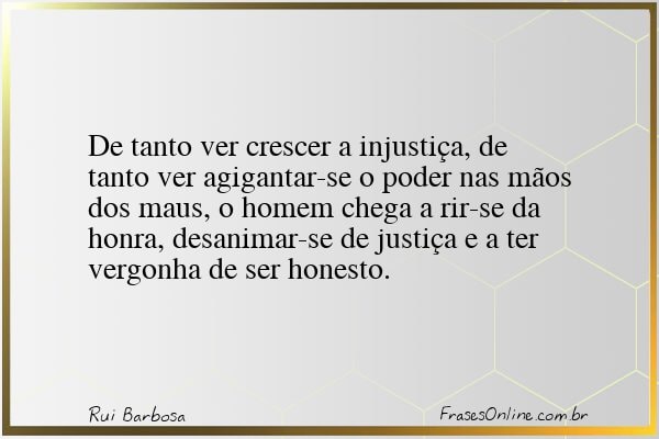 Frase de Rui Barbosa