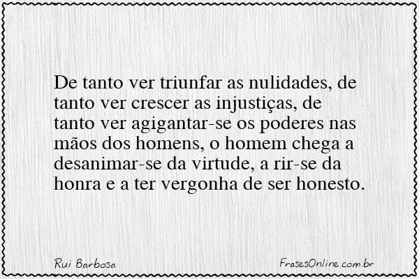 Frase de Rui Barbosa