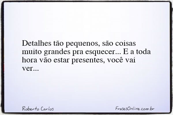 Frase de Roberto Carlos