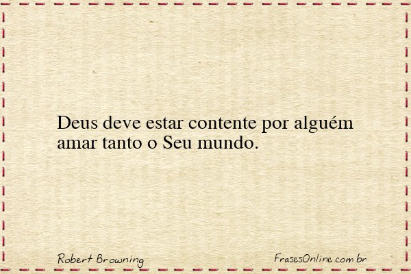 Frase de Robert Browning