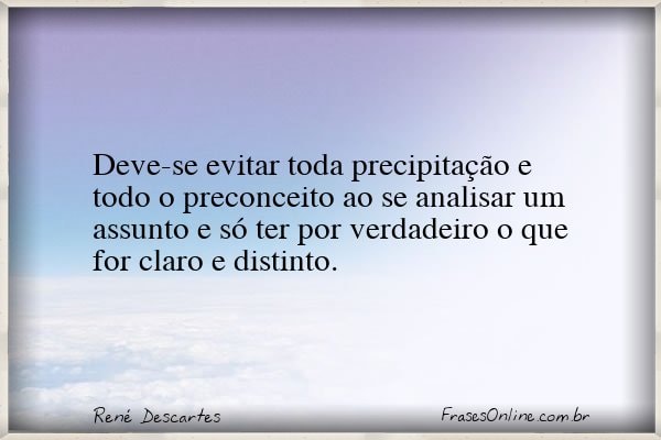 Frase de René Descartes