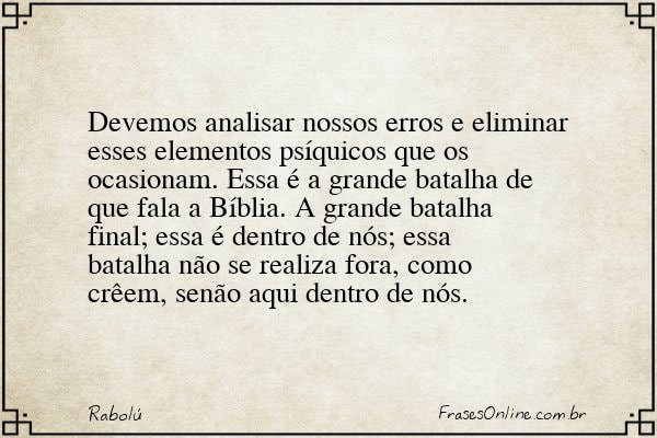 Frase de Rabolú