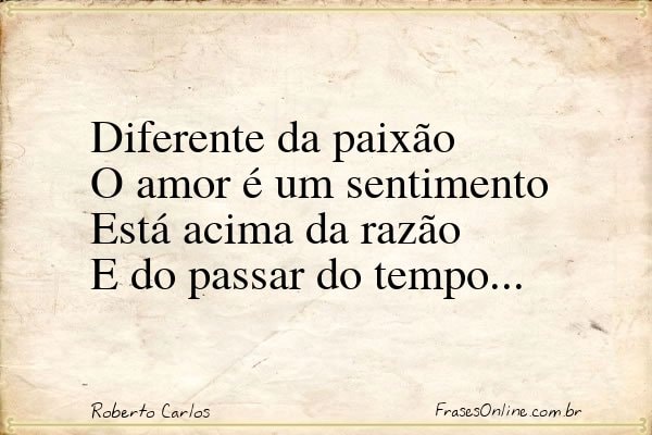 Frase de Roberto Carlos