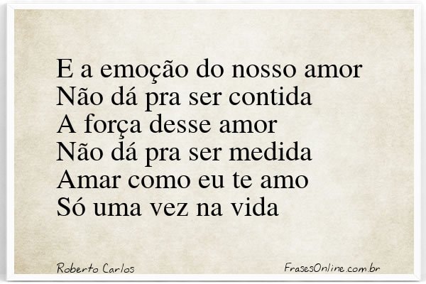 Frase de Roberto Carlos