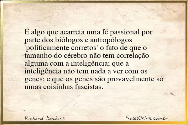 Frase de Richard Dawkins