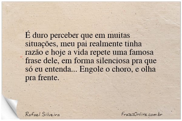 Frase de Rafael Silveira