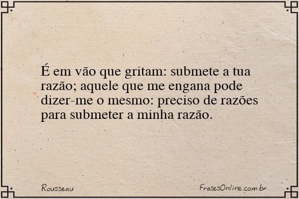 Frase de Rousseau