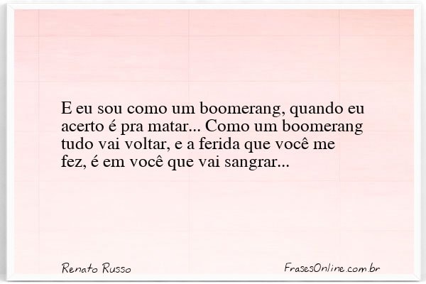 Frase de Renato Russo