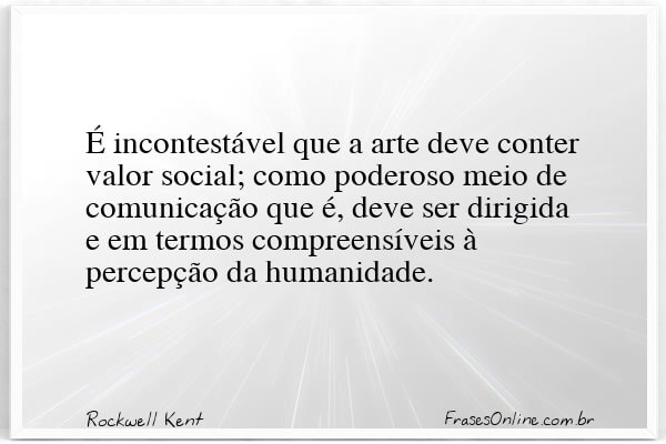 Frase de Rockwell Kent