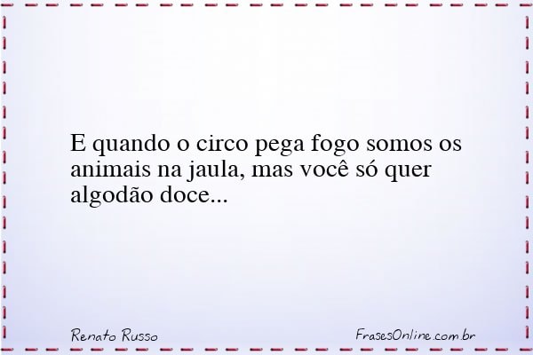 Frase de Renato Russo