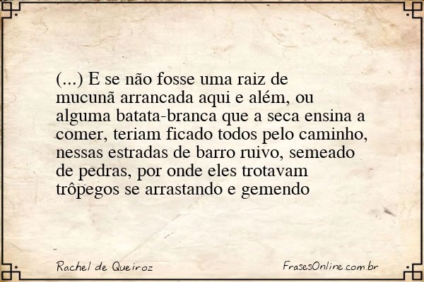 Frase de Rachel de Queiroz