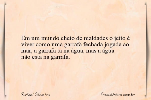 Frase de Rafael Silveira