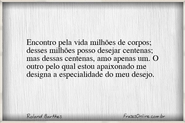 Frase de Roland Barthes