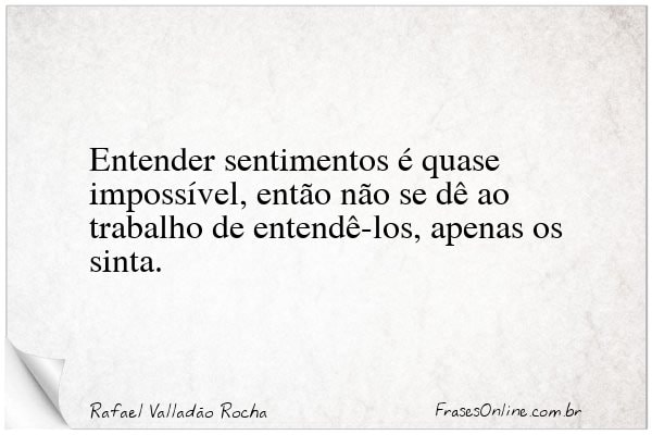 Frase de Rafael Valladão Rocha