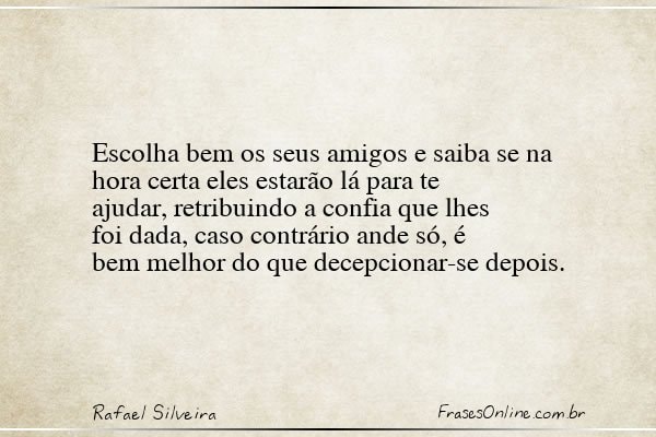 Frase de Rafael Silveira